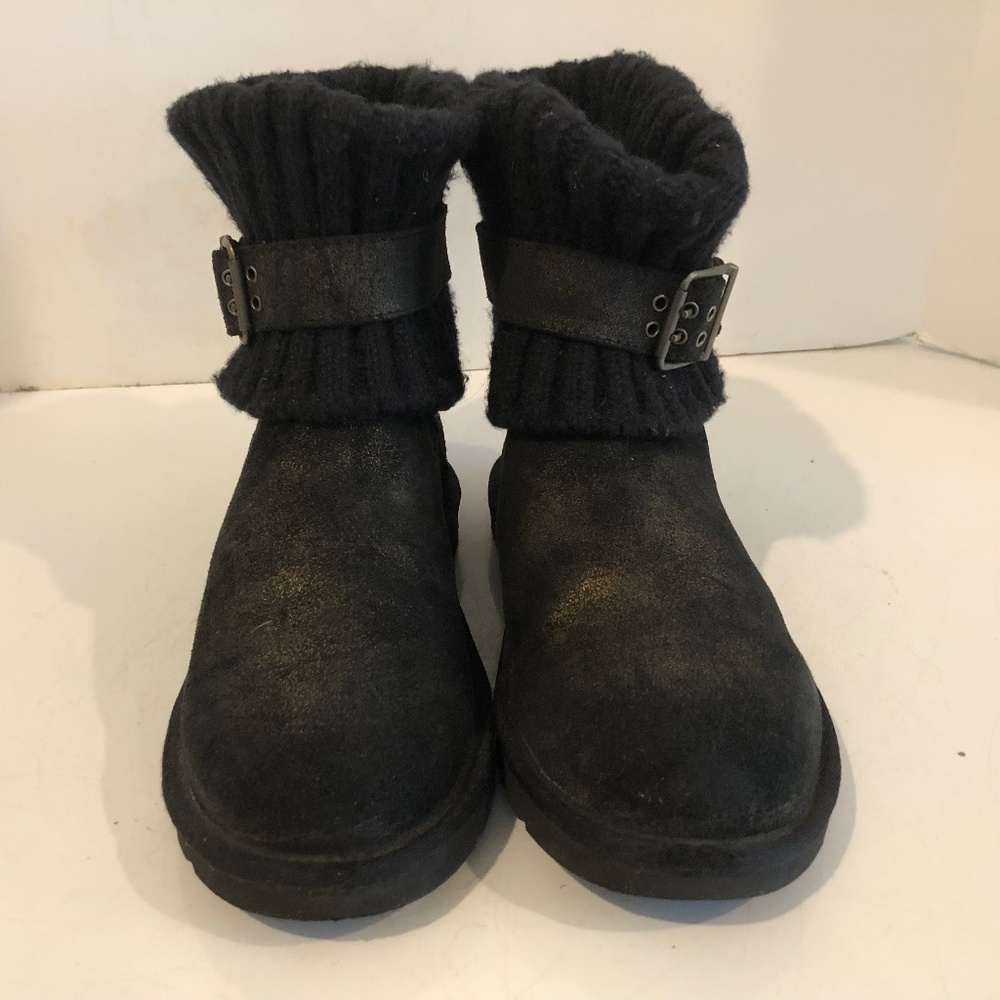 UGG Cambridge Metallic Black Suede Boots